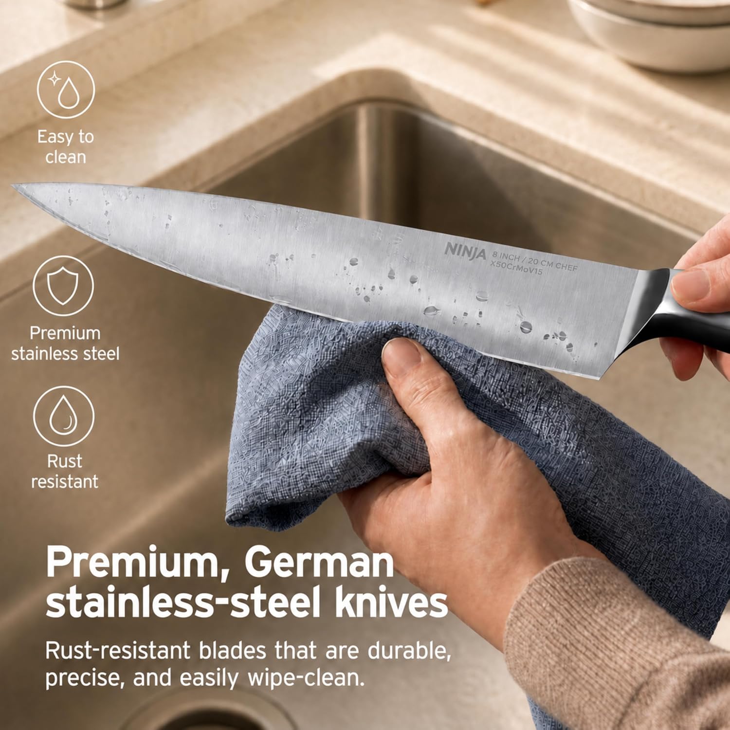 Detalle 2 de Ninja Knife Block Set NK32010BK1