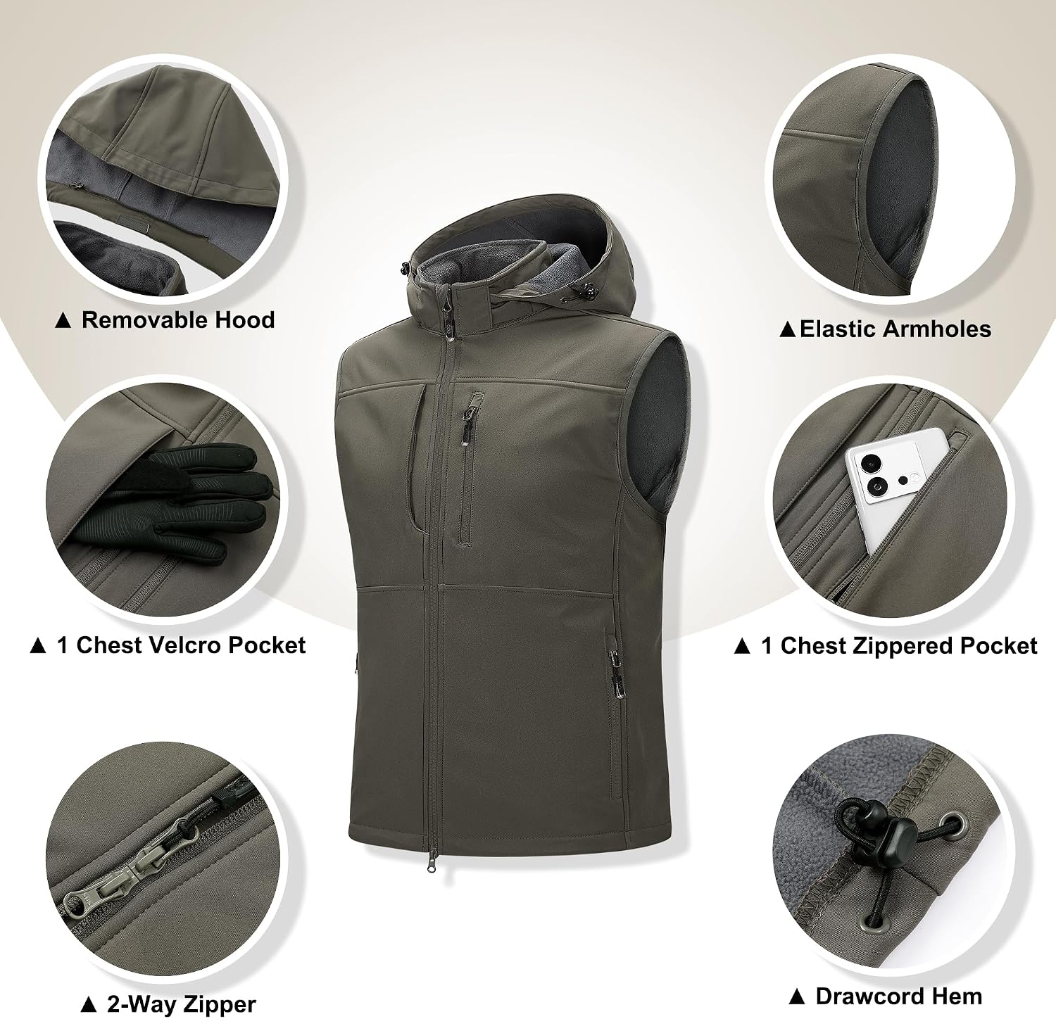 Thumbnail 3 de 33,000ft men’s waterproof softshell gilet
