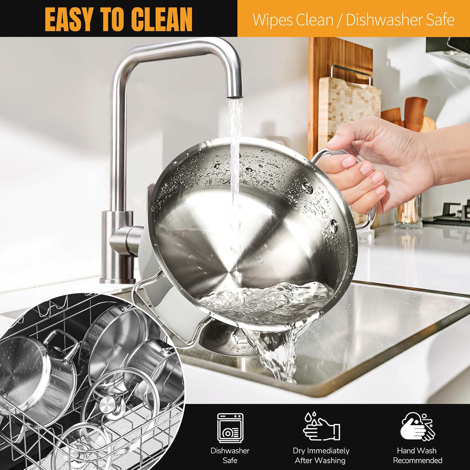 Thumbnail 5 de Aufranc 6-Piece Stainless Steel Cookware Set