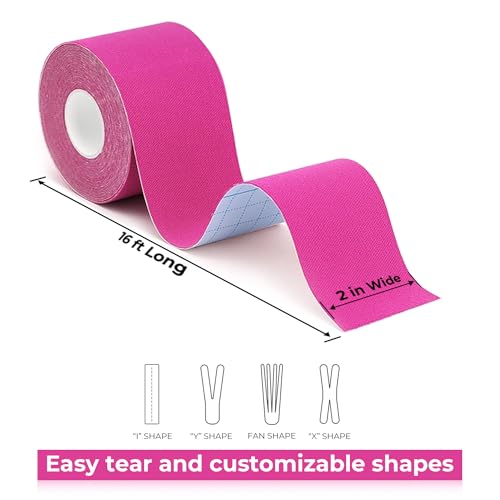Thumbnail 7 de LiangMai Kinesio Tape – Set da 3 rotoli 5 cm x 5 m (Nero, Blu, Rosa)
