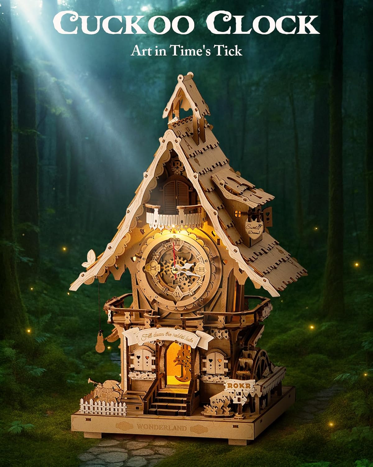 Detalle 2 de ROKR LC901 3D Wooden Cuckoo Clock Wooden Puzzle (LC901)