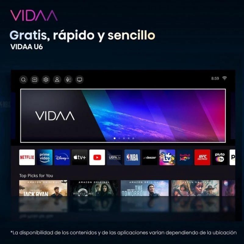 Detalle de Hisense PL1SE: Proyector ultracorto Láser 4K con 2100 lúmenes, Dolby Vision y sonido 30 W para cine en casa
