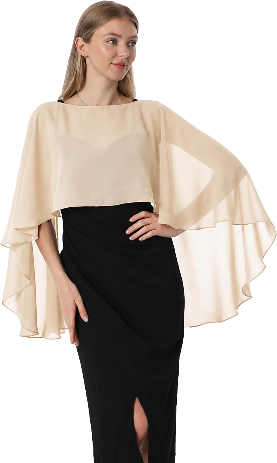 Detalle 2 de Evening Capelet in Chiffon