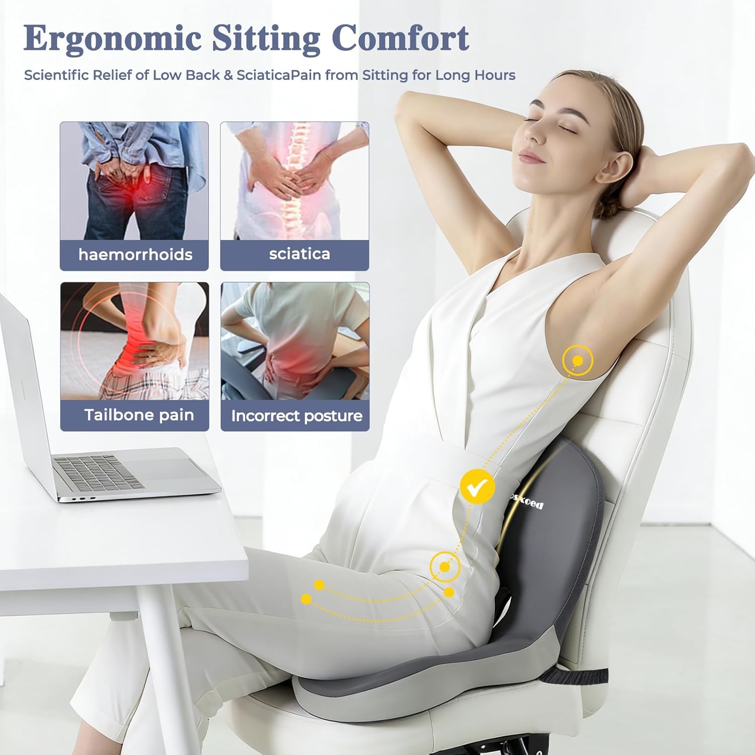 Thumbnail 1 de Mosxoed Memory Foam Seat Cushion