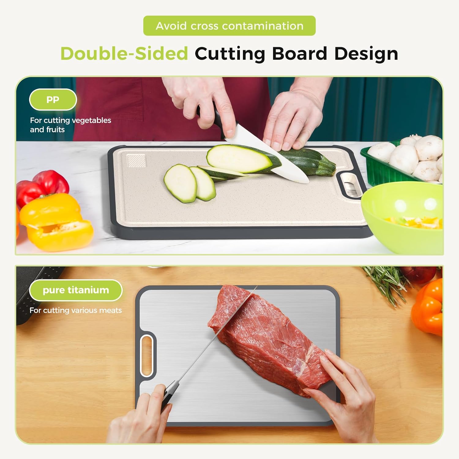 Detalle 2 de Titanium 2-in-1 Cutting Board 15.5 x 10.5