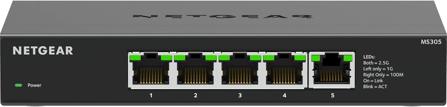 Thumbnail 6 de NETGEAR MS305-100NAS 5-Port 2.5G Ethernet Switch, Fanless Metal