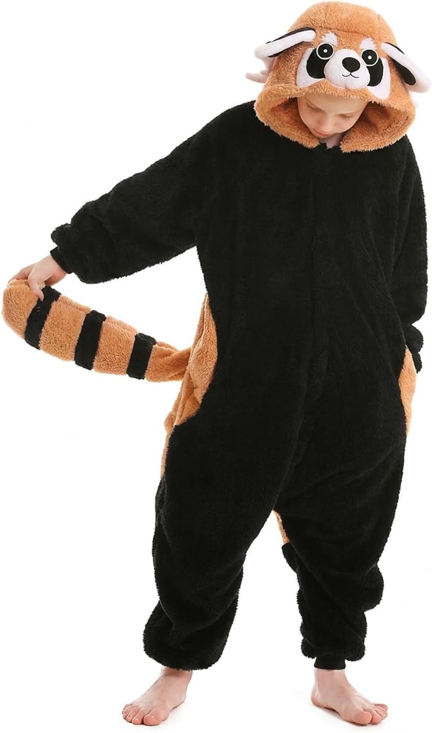 Detalle de ATOZ Kids Animal Onesie Pajamas, Flannel Costume with Hood and Tail