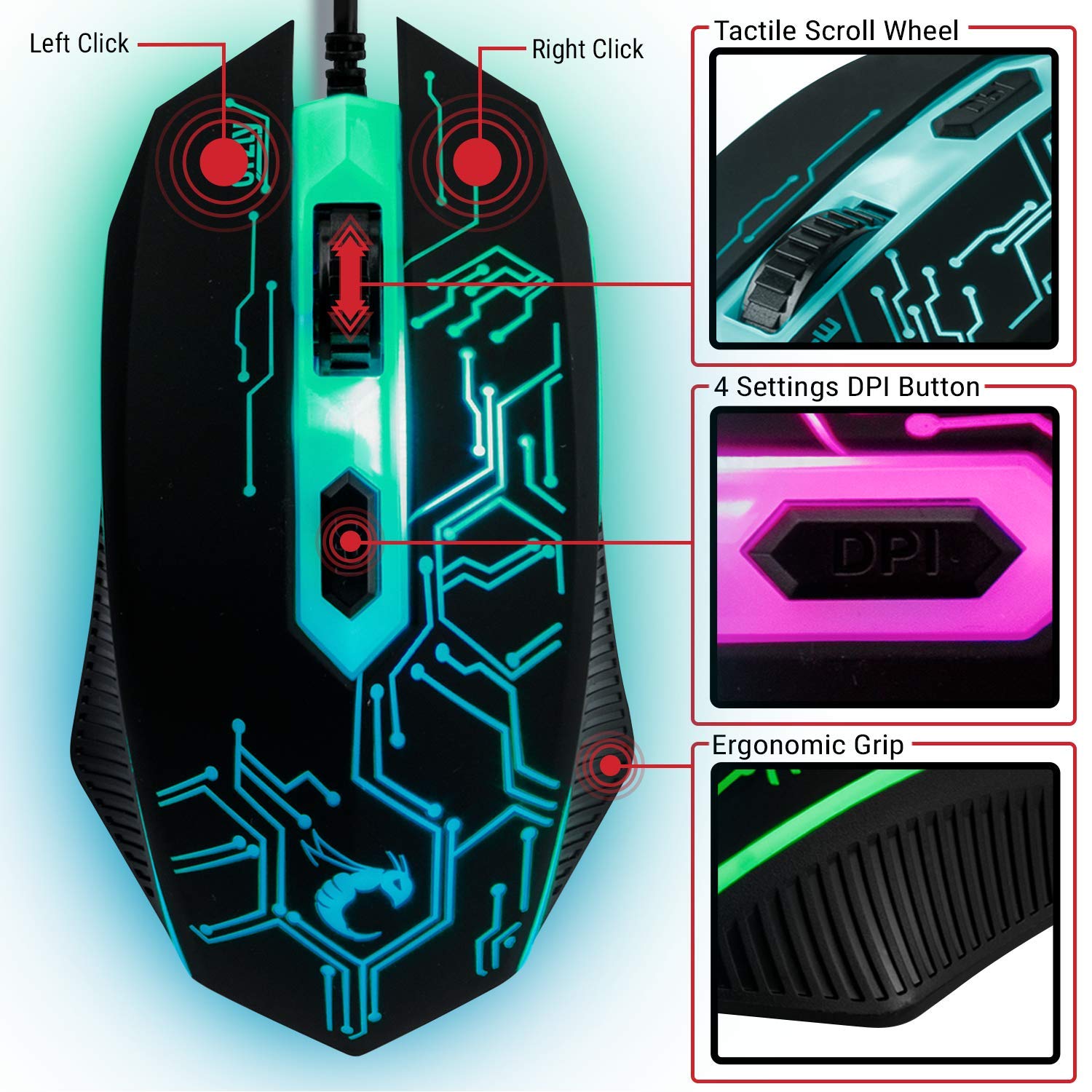 Detalle 2 de Orzly Hornet RX-250 4‑in‑1 Gaming Bundle