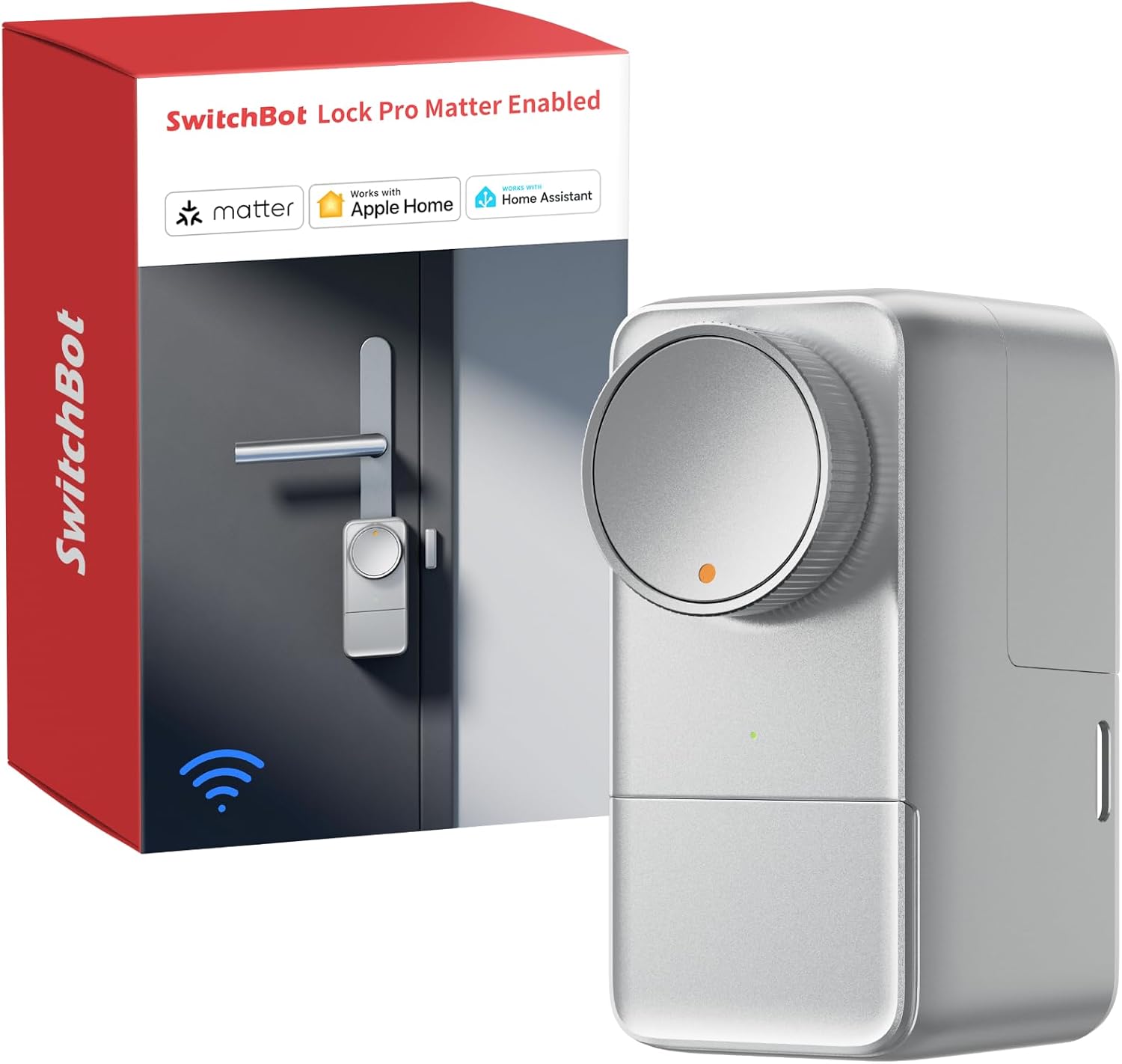 Detalle 2 de SwitchBot WLAN Smart Lock Pro mit Touchscreen-Tastatur – Matter over WiFi, Fingerprint & App-Zugriff
