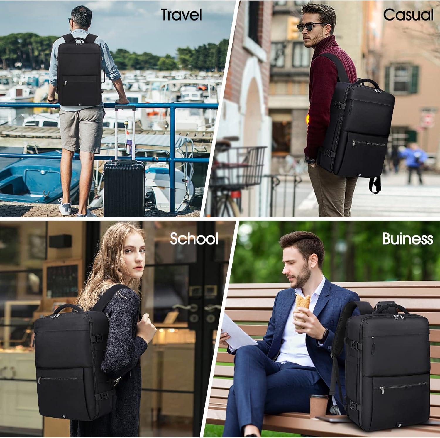 Thumbnail 6 de IGOLUMON Rucksack Herren großer Laptop 17,3 Zoll – 40L, TSA-Check & Wasserdicht