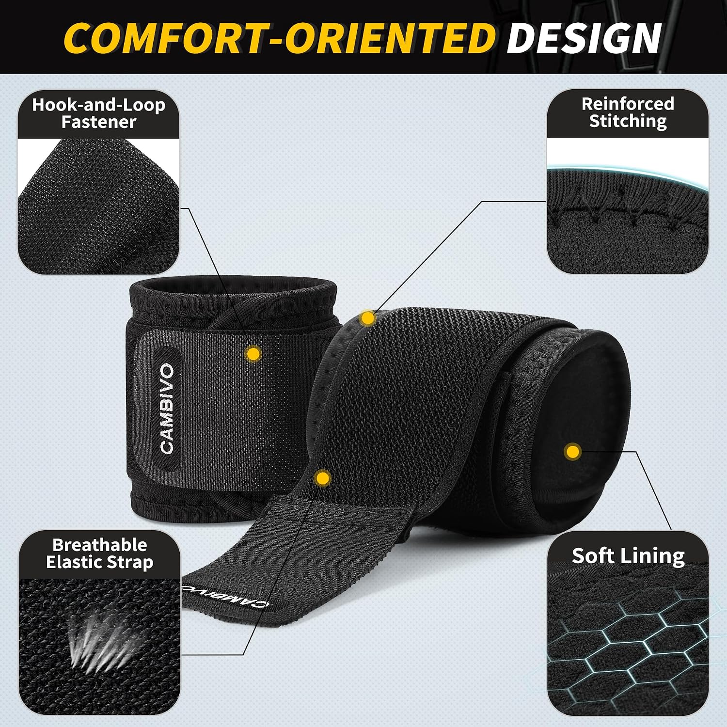 Thumbnail 3 de CAMBIVO Wrist Supports 2 Pack