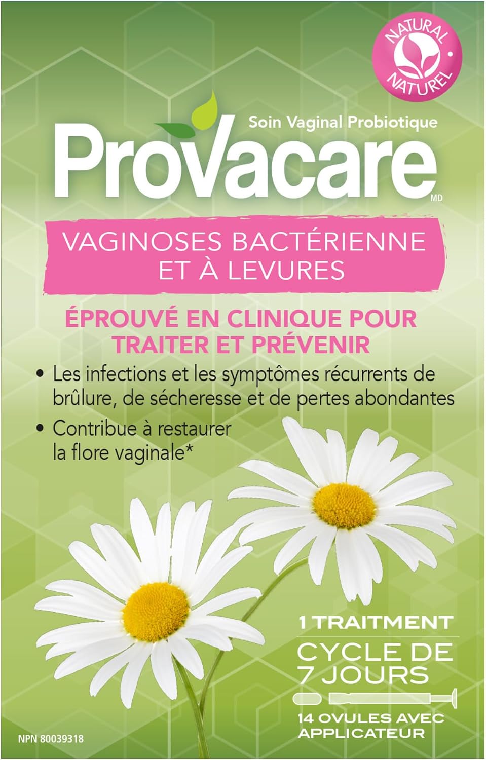 Detalle de Provacare F5200 Probiotic Vaginal Ovules, 14-Count, 7-Day Treatment