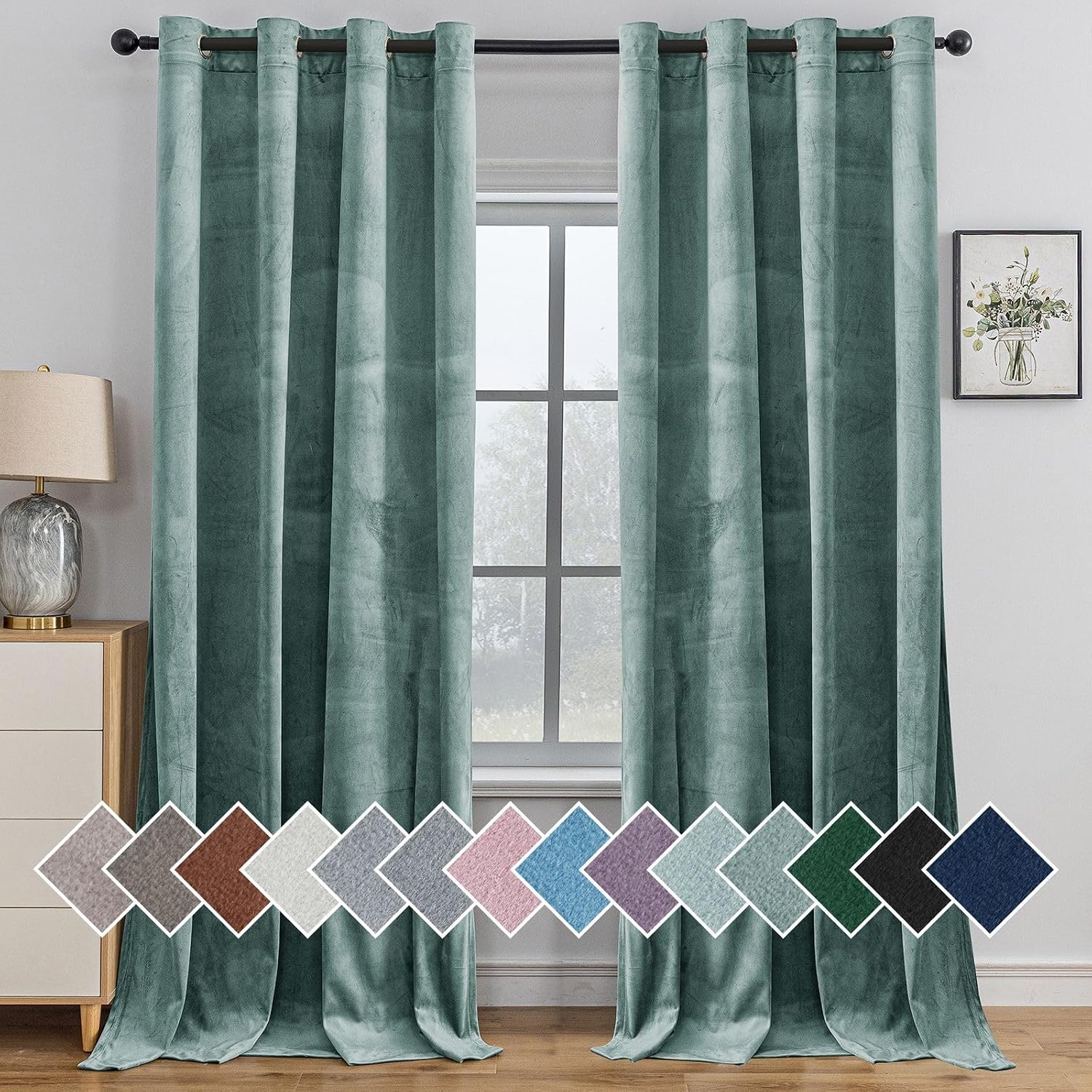 Detalle de Ystyle Rideau Occultant Velours 140x160 cm