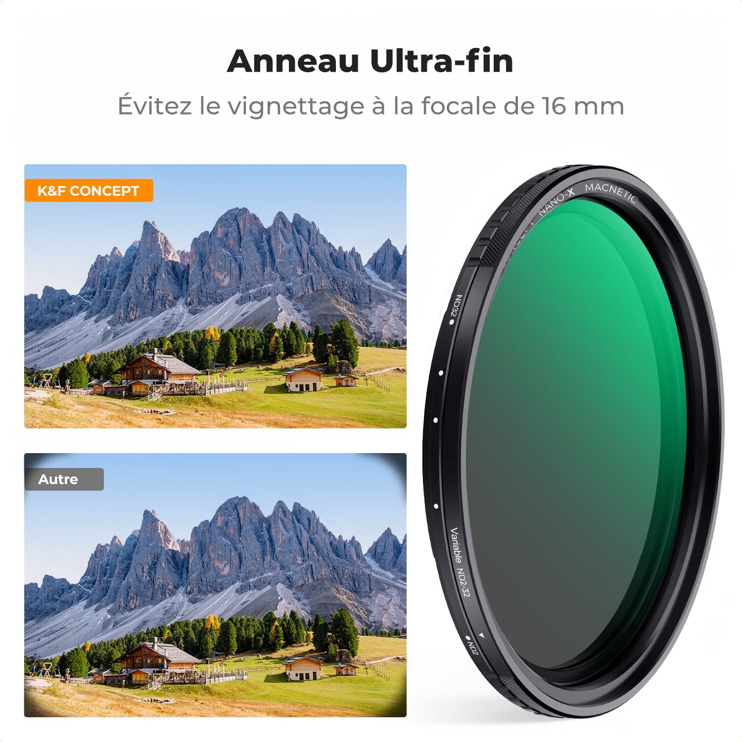 Thumbnail 5 de K&F CONCEPT 67mm Filtre ND2-32 Magnétique – Kit rapide et polyvalent
