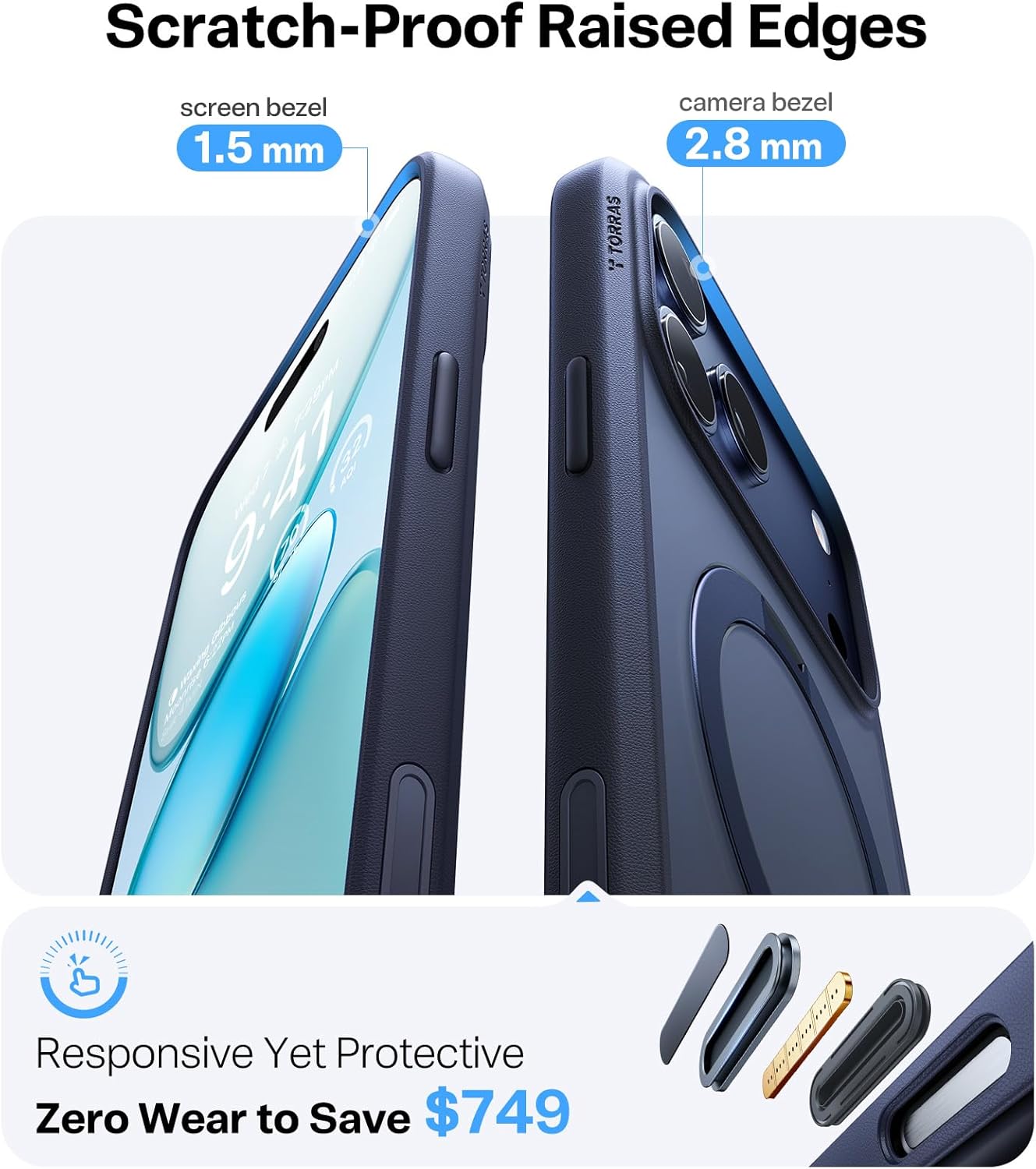 Thumbnail 6 de TORRAS Q3 Spin iPhone 17 Pro Max case with 360° stand