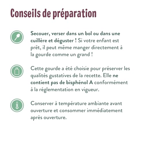 Detalle 2 de GOOD GOÛT Gourdes Prune – Purée Bébé dès 4 mois, 99,9% prune, sans sucres ajoutés, fabriquée en France – 10x120g