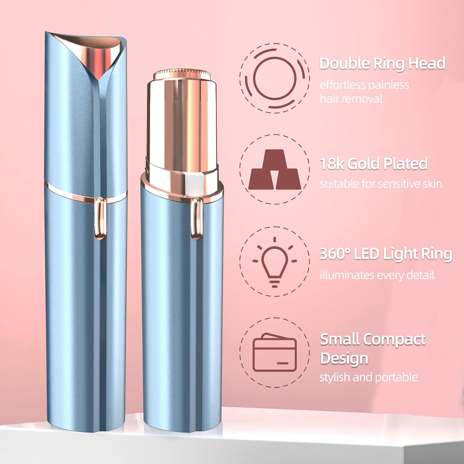 Detalle 2 de Vexloria Facial Hair Remover Rechargeable 1️⃣🪒