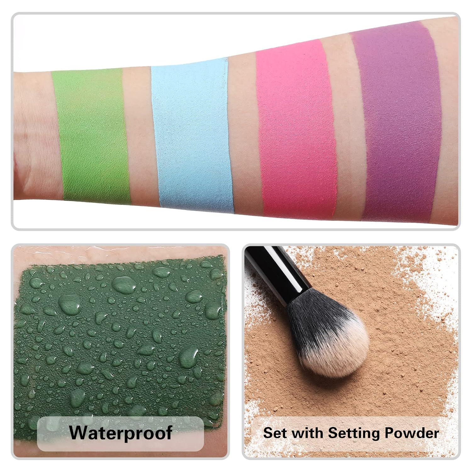 Detalle de BOBISUKA Light Blue Face Paint Stick for Sports and Costume Makeup