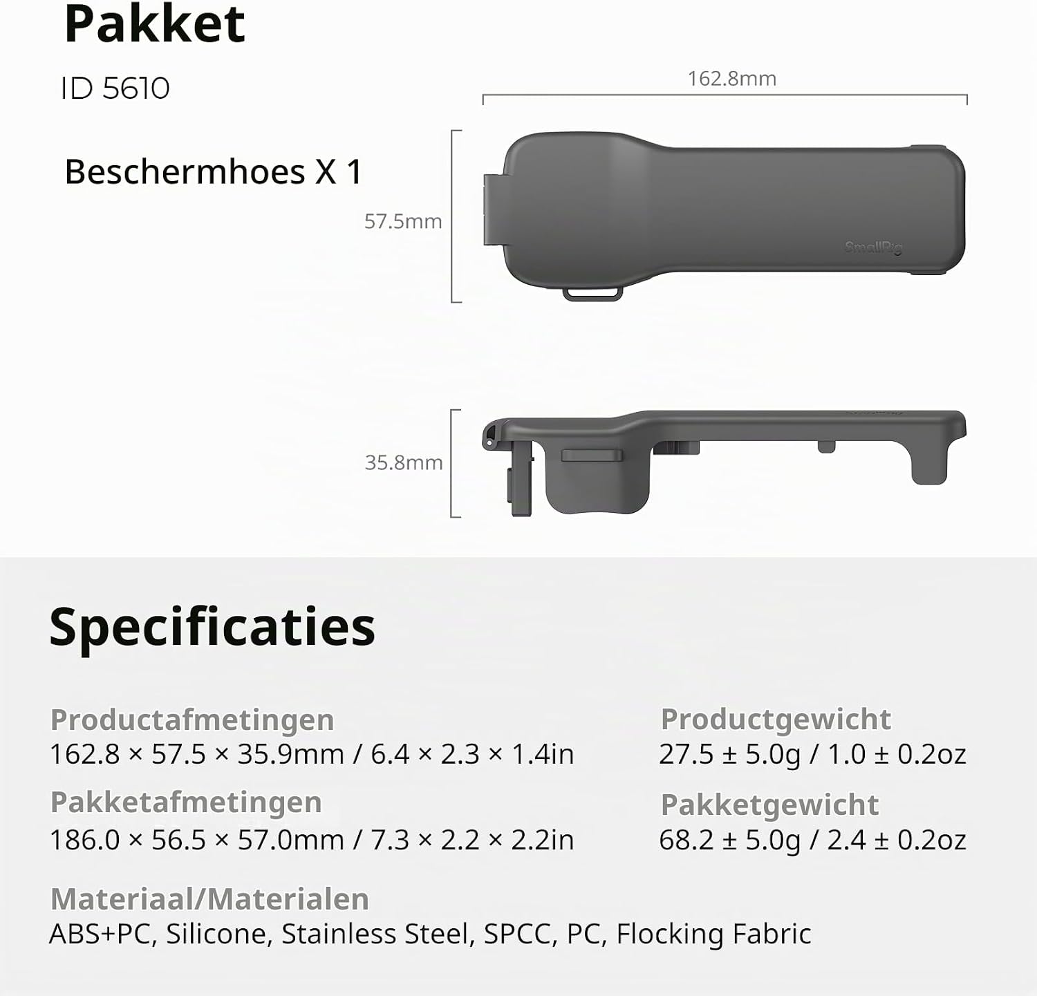 Thumbnail 6 de SMALLRIG 5610 harde beschermhoes voor DJI Osmo Pocket 3 met accessoirevakken
