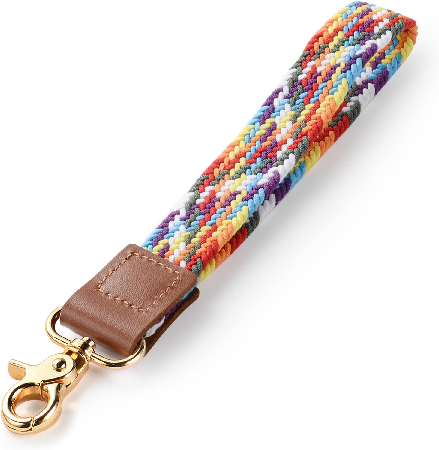 Detalle de Vicloon Short Wristlet Keychain with Genuine Leather Wrist Strap