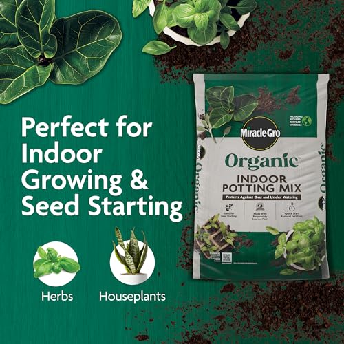 Detalle de Miracle-Gro Organic Indoor Potting Mix, 16 qt