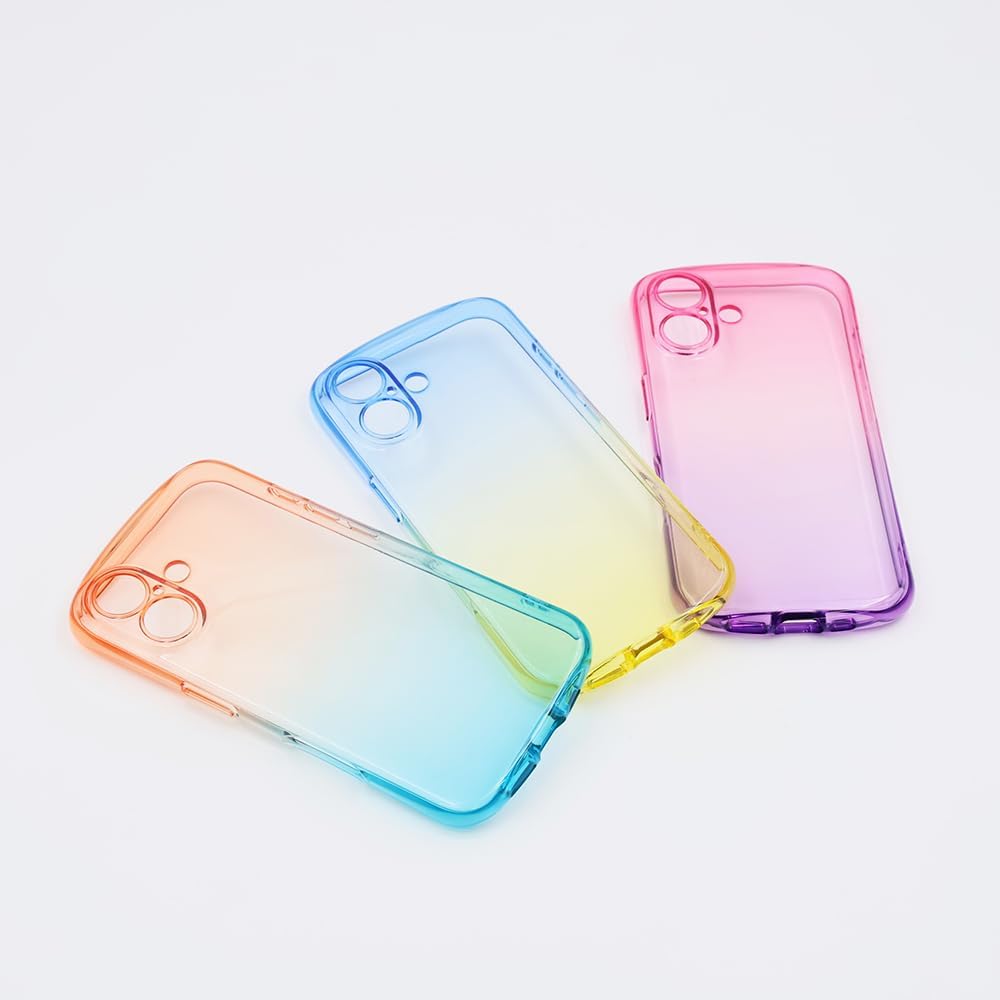 Detalle 2 de イングレム IN-P46TC12/AYM iPhone 16用ケース クリアなブルー×イエロー、衝撃吸収・カメラ保護