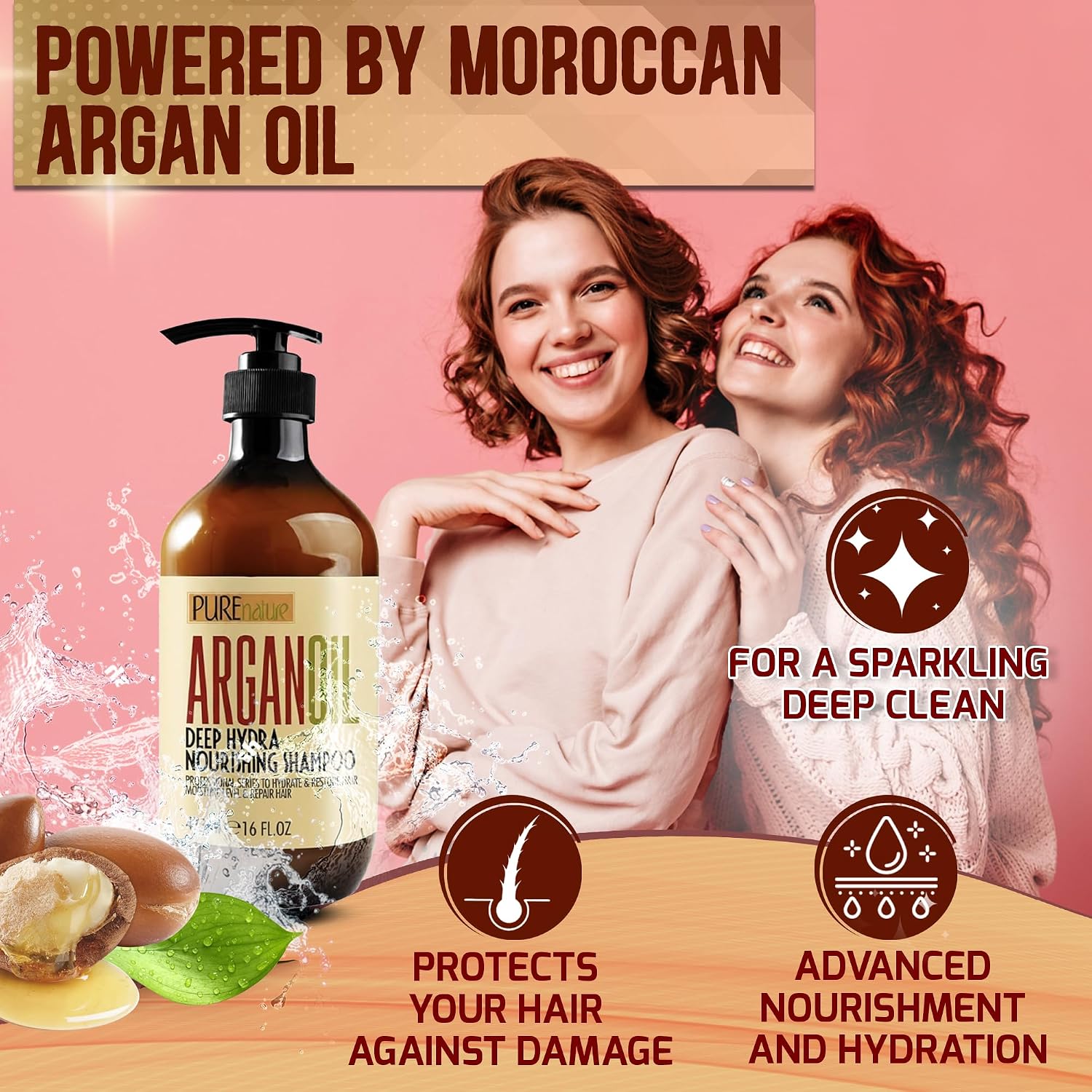 Detalle 2 de PURE NATURE LUX SPA 26 Moroccan Argan Oil Shampoo, Sulfate- and Paraben-Free