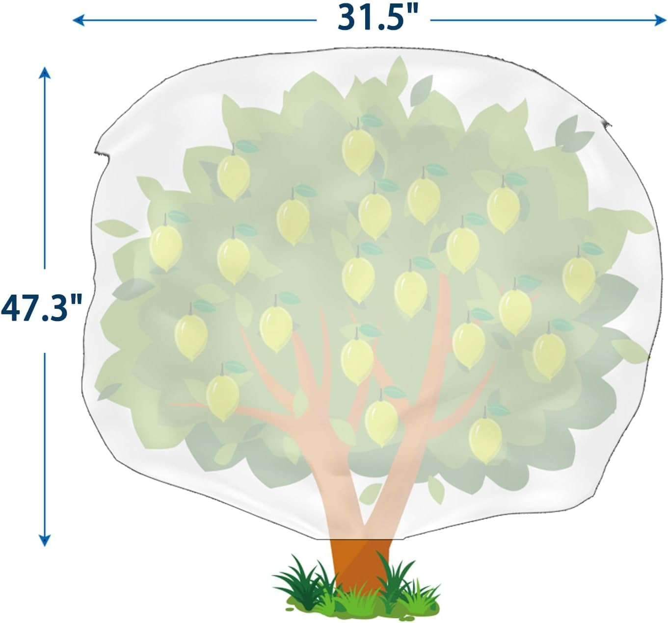 Detalle de Homimp OUTPC1116 Plant Frost Covers, 4-Pack with Zipper and Drawstring