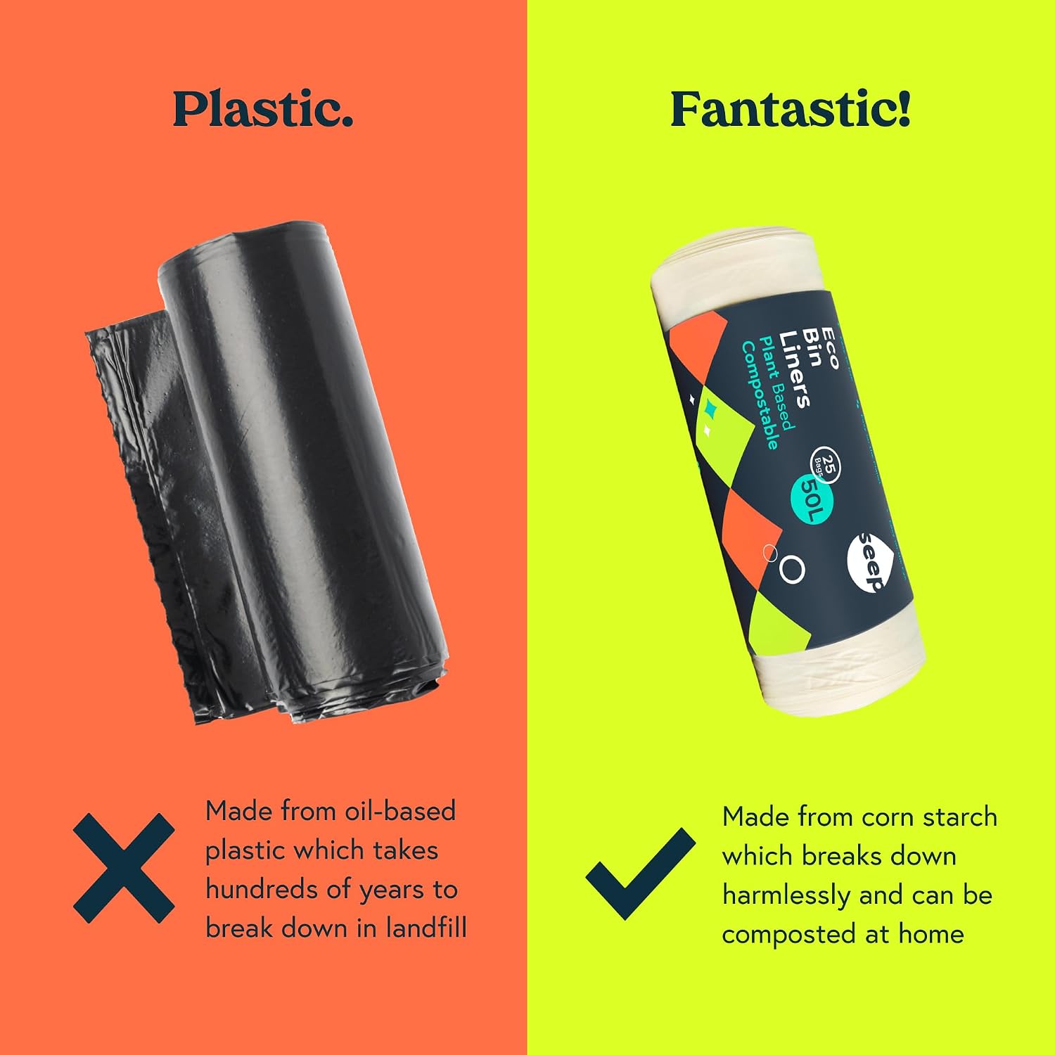Thumbnail 6 de Seep Compostable 50 Litre Bin Bags