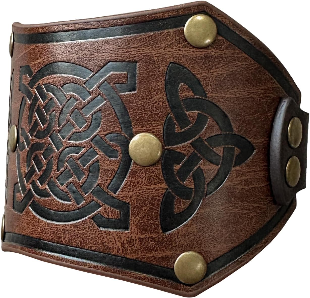 Detalle de HiiFeuer Viking Runed Faux Leather Cuff Bracelet