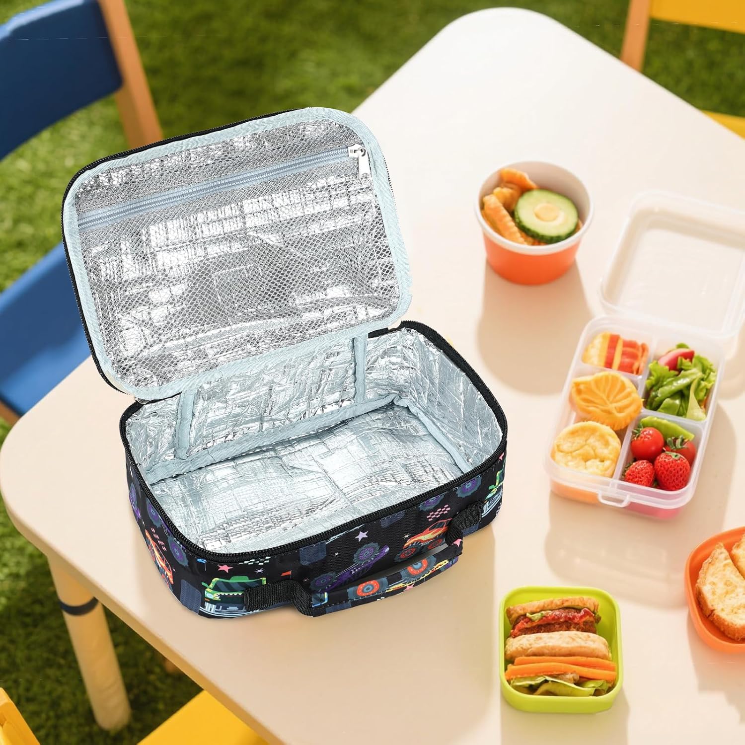 Thumbnail 5 de LEDAOU Kinder-Lunchtasche 5L mit Reißverschluss – isolierte Thermotasche für Schule, Wandern & Arbeit