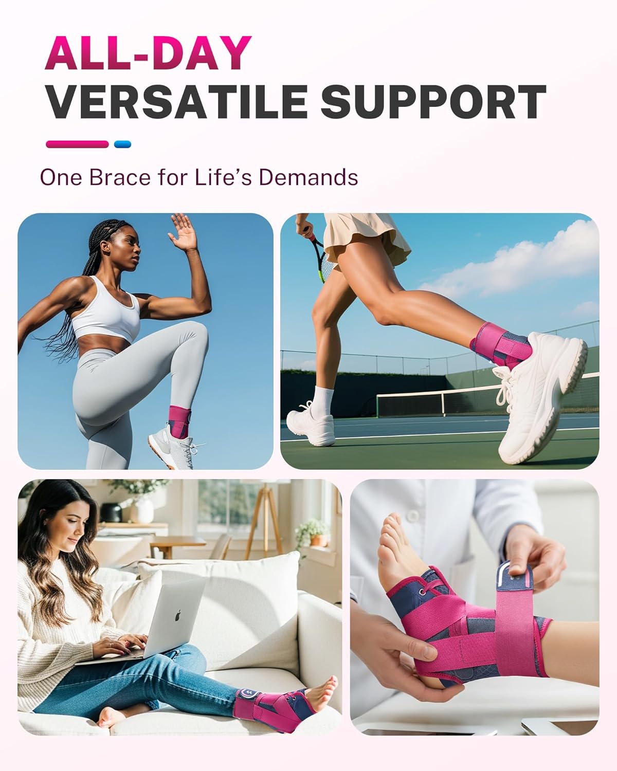 Thumbnail 6 de Fitomo Women’s Ankle Support Brace with Removable Stabilizers (for ligament support & recovery) – 1 unit