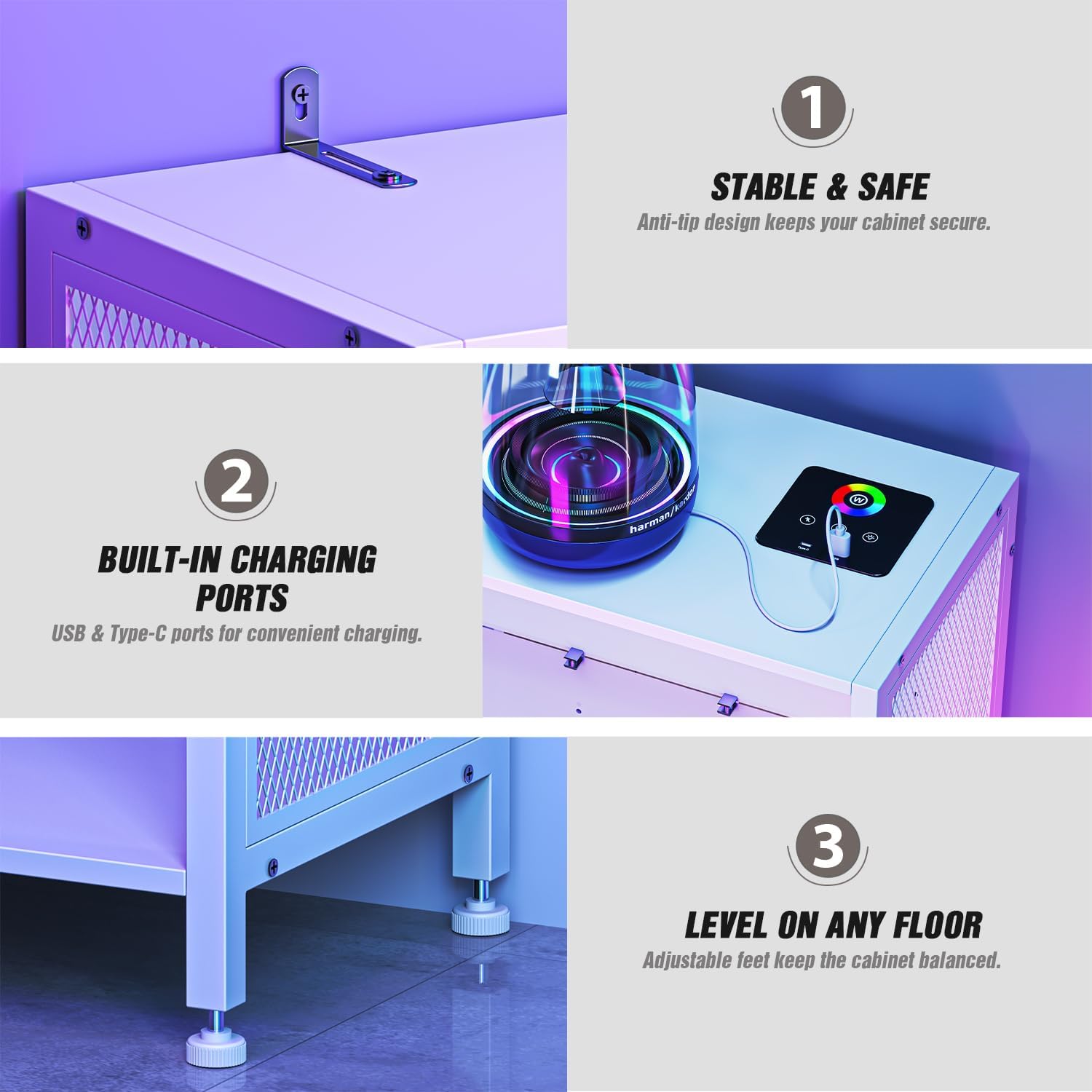 Detalle 1 de Display Cabinet with RGB Lighting
