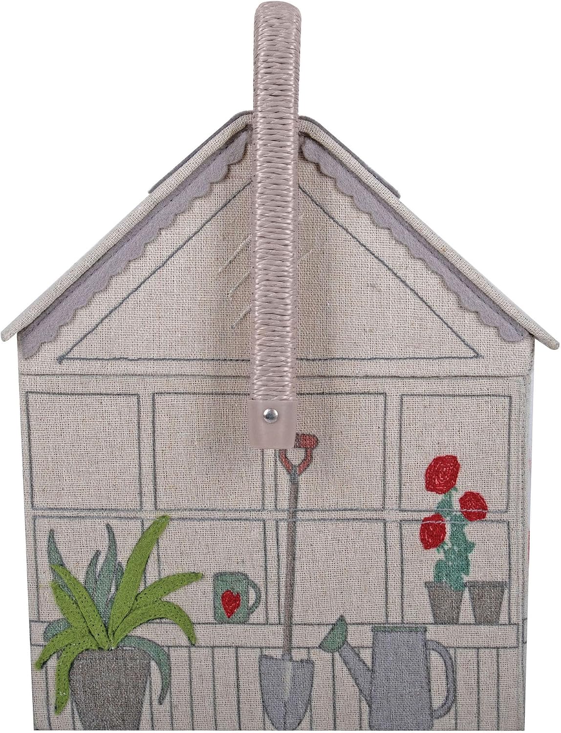 Detalle 2 de Hobby Gift pudełko do szycia w kształcie szklarni, haftowane truskawki