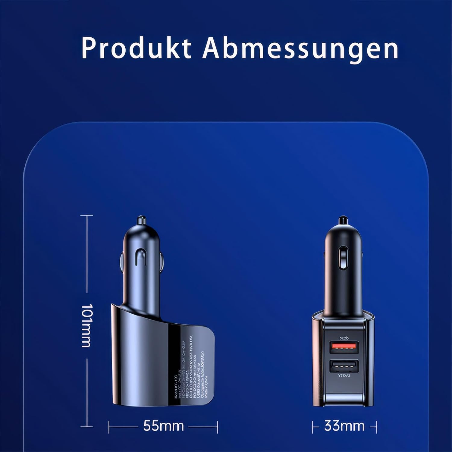 Thumbnail 6 de RLCWerk 4-in-1 Zigarettenanzünder-Verteiler mit USB‑C Ladegerät bis 128 W und Spannungsanzeige