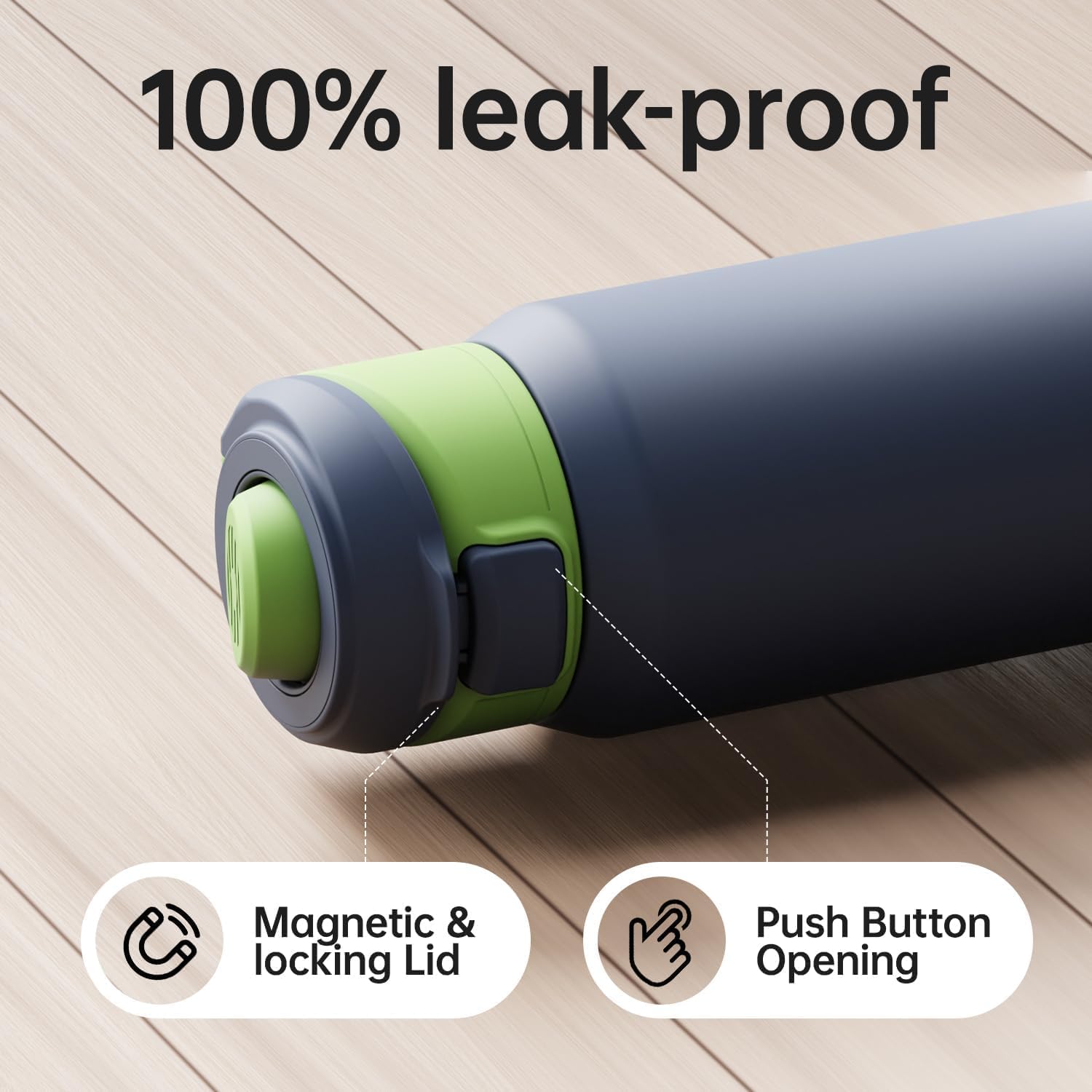 Thumbnail 5 de magcheer 1L Magnetic Water Bottle with Phone Holder – a practical, hands-free bottle for travel, fitness and daily use