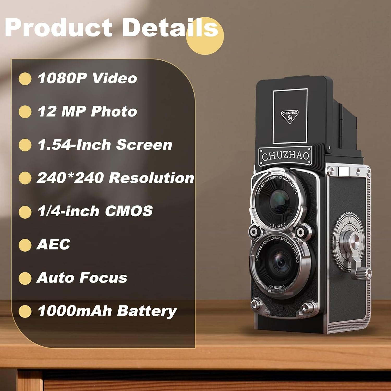 Thumbnail 5 de CHUZHAO Retro Digital Camera 12MP mini