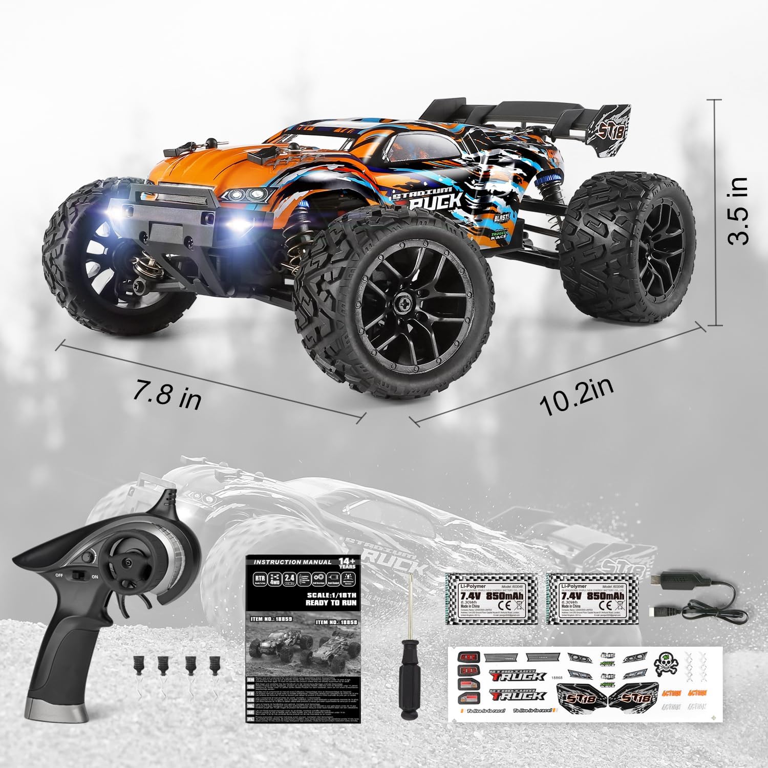 Thumbnail 6 de HAIBOXING Ferngesteuertes RC Buggy 36 km/h