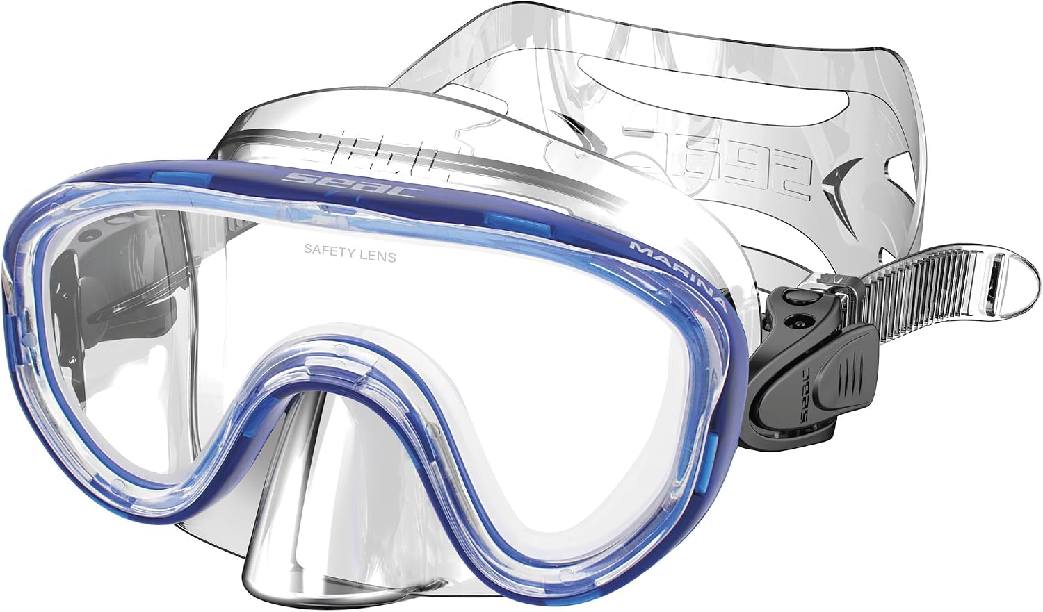 Detalle de Seac Masque Marina pour enfants – masque de plongée mono-verre pour jeunes explorateurs