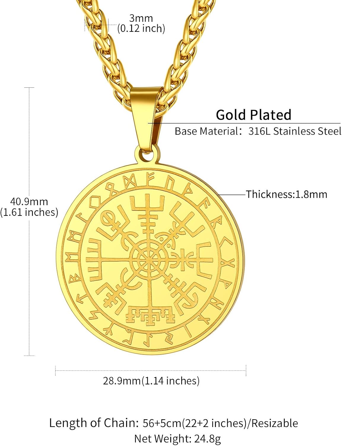 Thumbnail 4 de ChainsHouse Collier boussole 56 cm