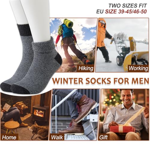 Detalle 2 de MOSOTECH Chaussettes thermiques homme, 5 paires en éponge, taille 39-45