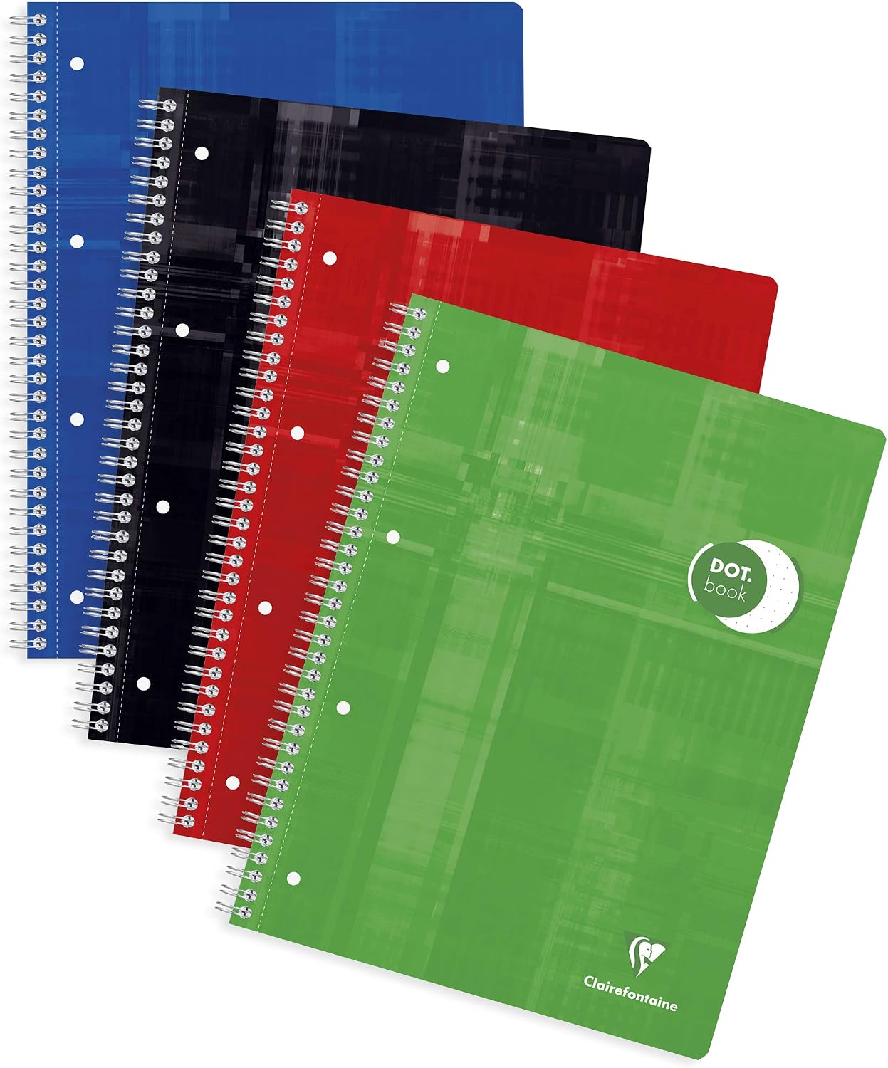 Detalle 2 de Clairefontaine 8570C: Packung mit 5 Collegeblöcken A5, 6-fach gelocht, 90 g/m², farbig sortiert