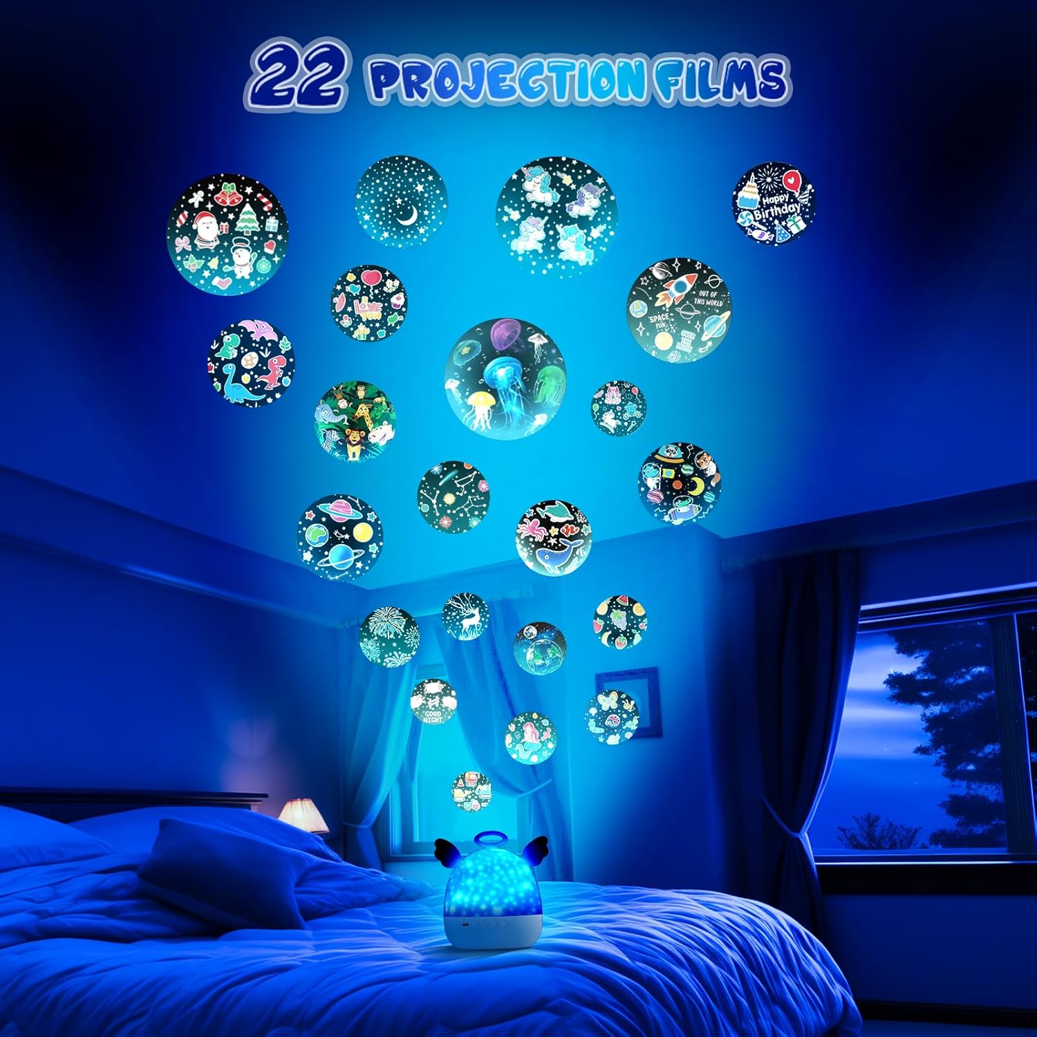Thumbnail 4 de Proyector Estrellas Infantil Angel 360°