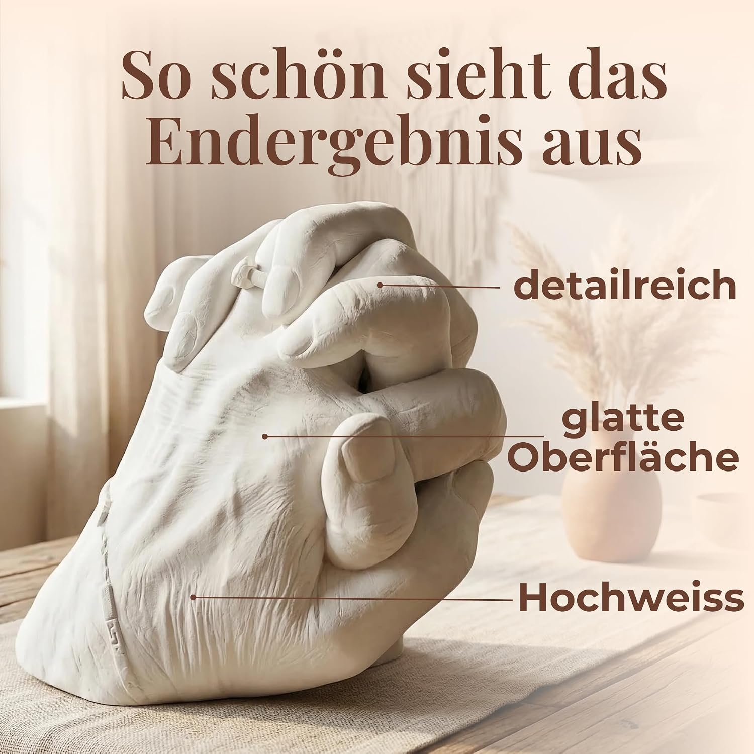Thumbnail 2 de 3D Handabdruck Set für Paare