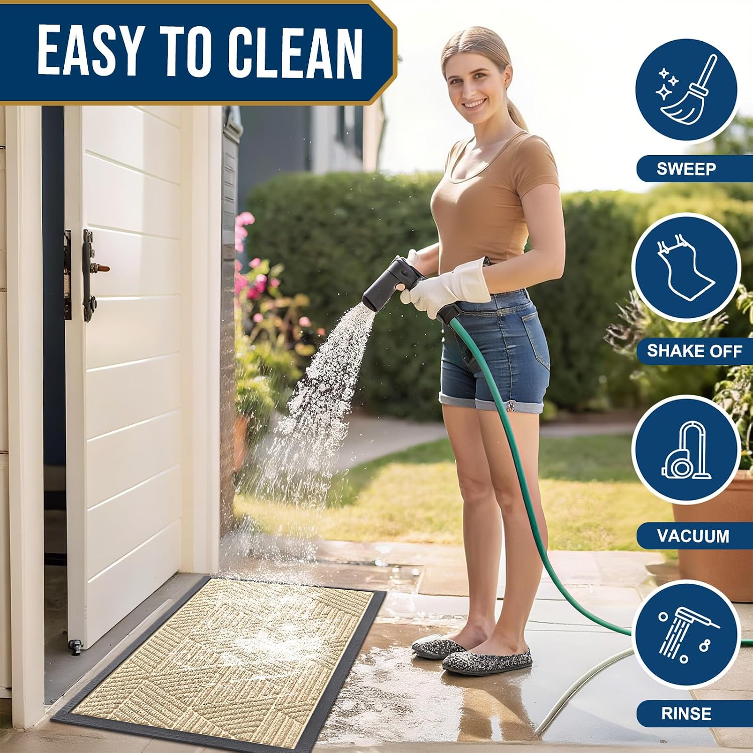 Thumbnail 5 de Smiry Front Door Mat Heavy Duty 29.5x17 in.