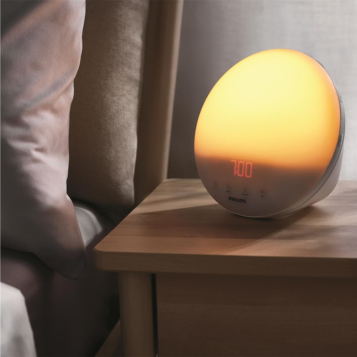 Detalle de Philips Wake-up Light HF3531/01 20 Lichtstärken ⏰