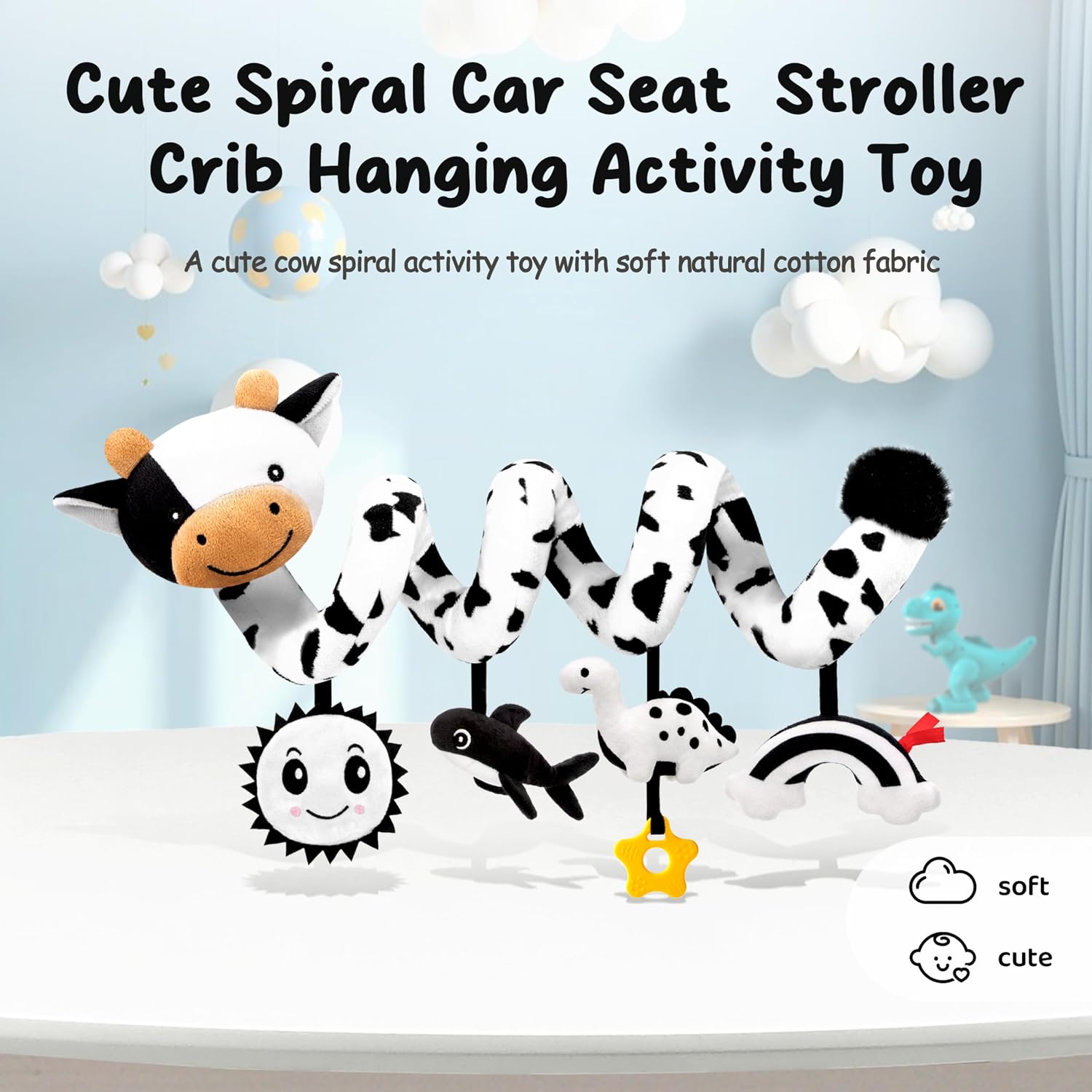 Thumbnail 1 de Spiral Car Seat Baby Toys High-Contrast 0-6 Months