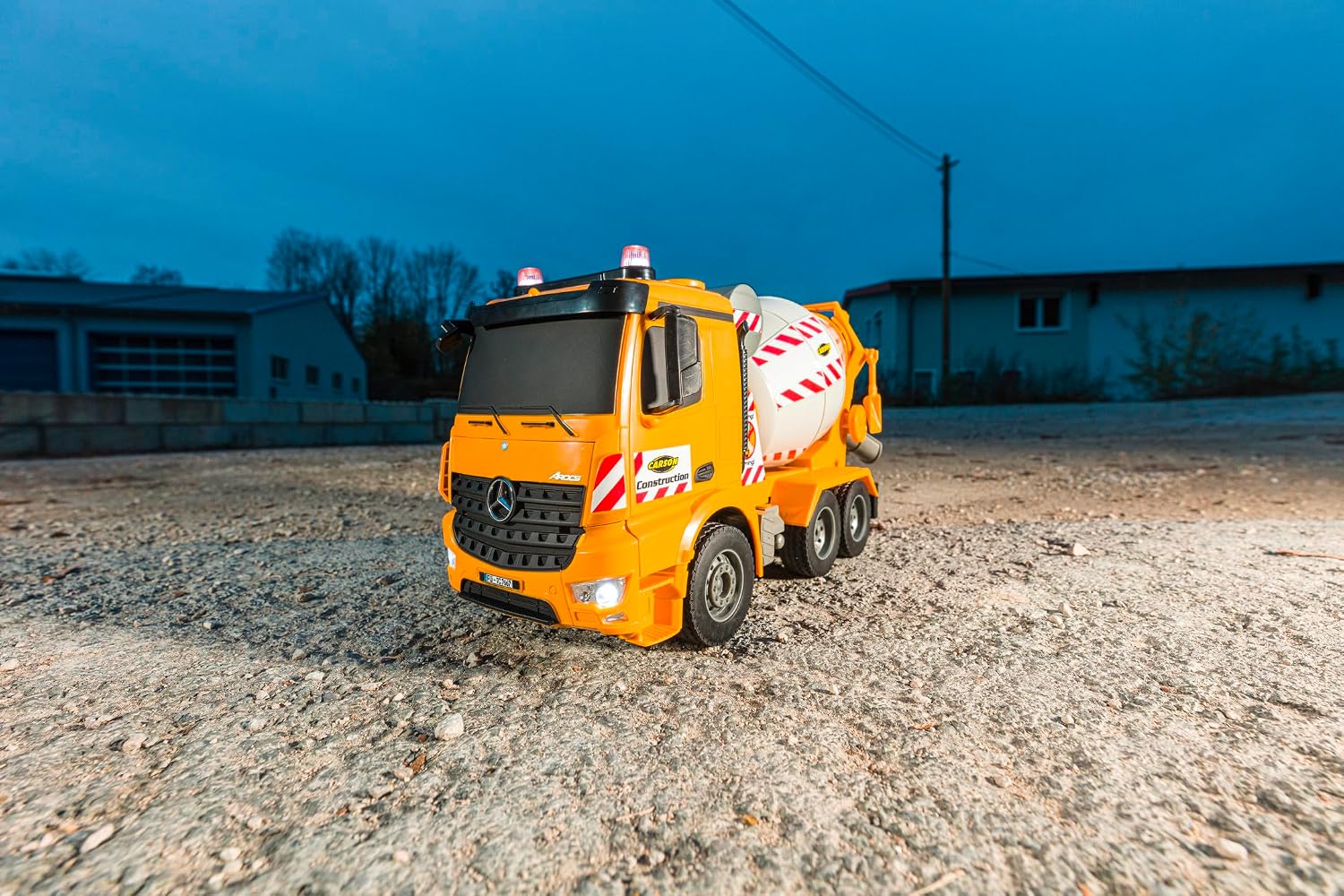 Detalle 2 de Carson 500907667 MB Arocs betoniarka RC 1:20, obrotowy bęben, światła i dźwięk