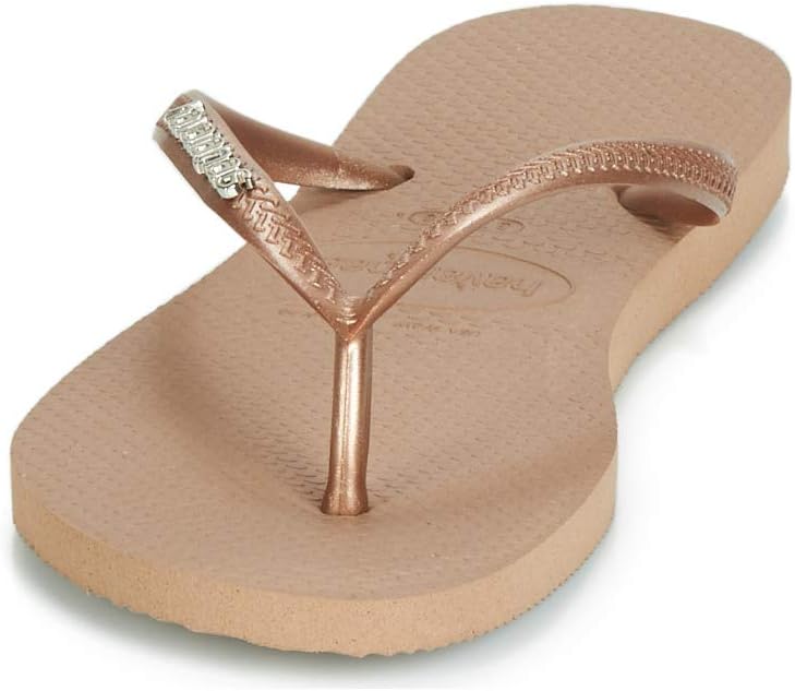 Thumbnail 3 de Havaianas Slim Logo Metallic Femme – Tongs évasées en caoutchouc, look métallisé