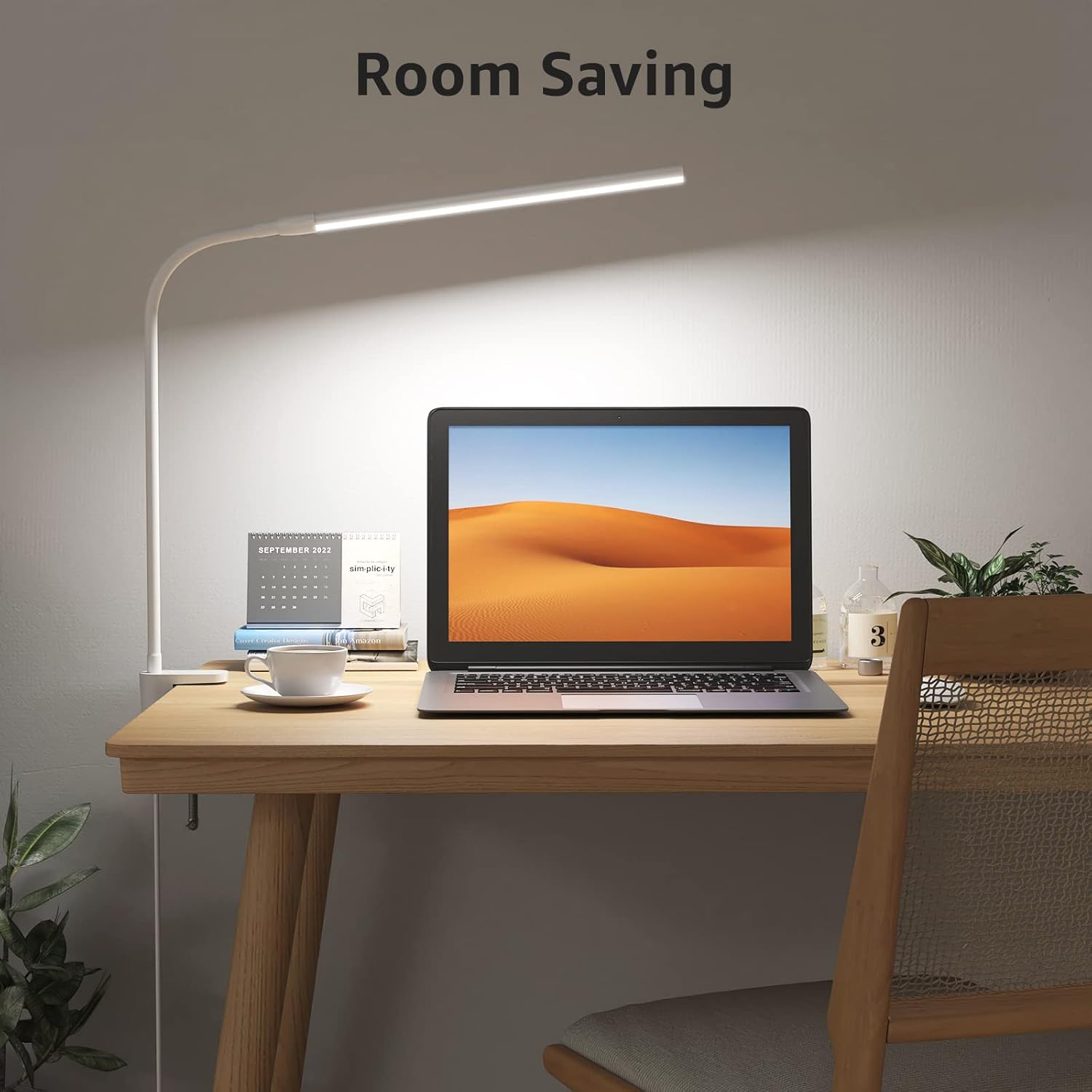 Thumbnail 4 de Lepro LED Schreibtischlampe Klemmbar mit Schwenkarm (USB, 3 Farben, dimmbar) – Weiß